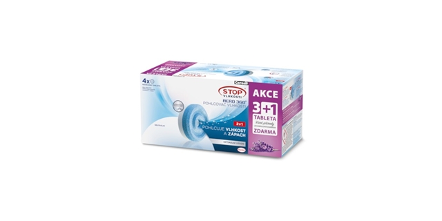 Ceresit STOP VLHKOSTI AERO 360° náhradní tablety 3+1 ZDARMA 4X450g                                                                                                                                                                                        