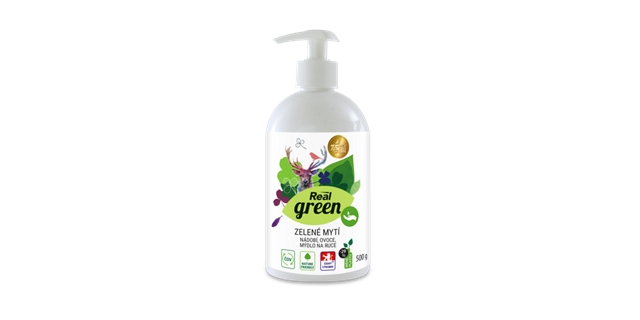 Real green zelené mytí (nádobí, ovoce, ruce) 500 g                                                                                                                                                                                                        