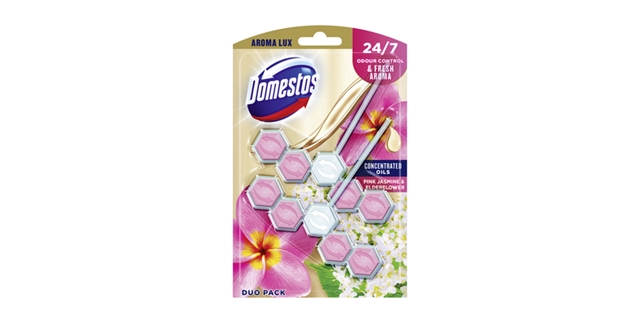 Domestos Aroma Lux Pink Jasmine & Elderflower 2x55g                                                                                                                                                                                                       