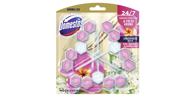 Domestos Aroma Lux Pink Jasmine & Elderflower 3x55g                                                                                                                                                                                                       