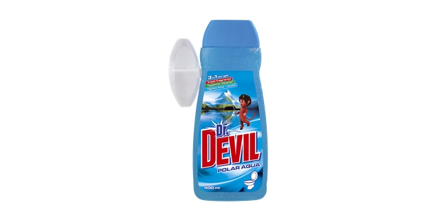 Dr. DEVIL WC gel s košíčkem 400ml 3in1 Aqua                                                                                                                                                                                                               