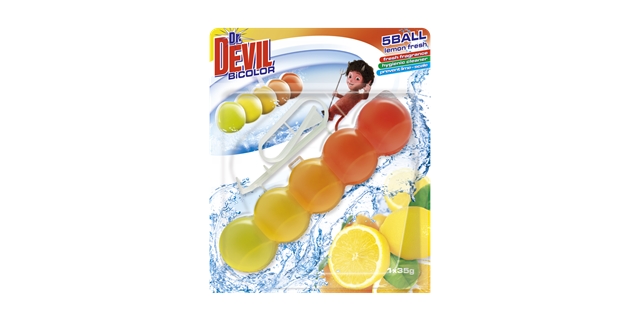 Dr. DEVIL BiCOLOR WC 5Ball 1x35g Lemon fresh                                                                                                                                                                                                              