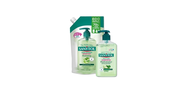 SANYTOL Výhodné balení Hydratační mýdlo na ruce 250 + 500 ml                                                                                                                                                                                              