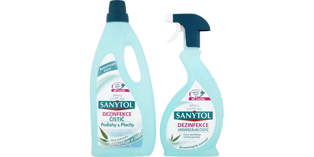 Sanytol Dezinfekce čistič podlahy & plochy 1l + univerzální čistič 500ml                                                                                                                                                                                  