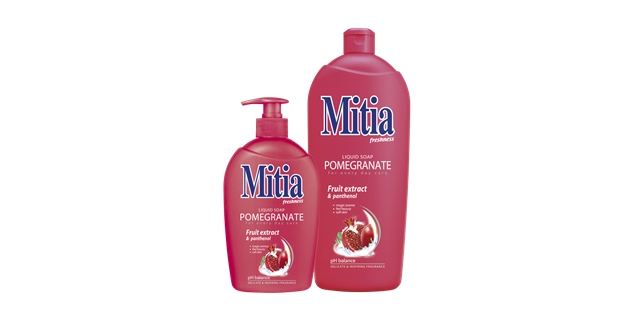 MITIA tekuté mýdlo s dávkovačem 500 ml Pomegranate                                                                                                                                                                                                        
