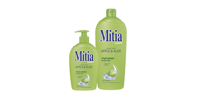 MITIA tekuté mýdlo s dávkovačem 500 ml Apple&Aloe                                                                                                                                                                                                         
