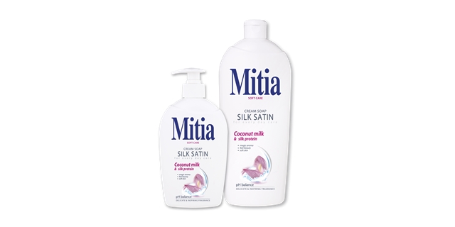 MITIA tekuté mýdlo refill 1000 ml Silk satin                                                                                                                                                                                                              