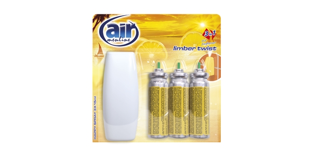 AIR menline happy spray osvěžovač s rozprašovačem 3x15 ml Limber twist                                                                                                                                                                                    