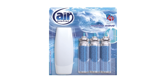 AIR menline happy spray osvěžovač s rozprašovačem 3x15 ml Marine wave                                                                                                                                                                                     