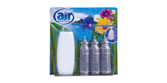 AIR menline happy spray osvěžovač s rozprašovačem 3x15 ml Rain of Island                                                                                                                                                                                  
