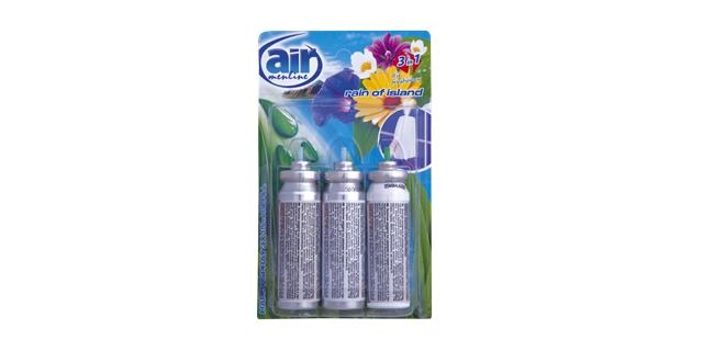 AIR menline happy spray osvěžovač refill 3x15ml Rain of Island                                                                                                                                                                                            