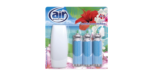 AIR menline happy spray osvěžovač s rozprašovačem 3x15 ml Tahiti Paradise                                                                                                                                                                                 