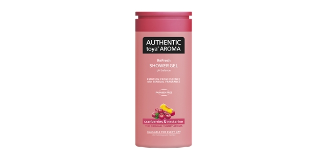 AUTHENTIC toya AROMA sprchový gel 400ml cranberries & nectarine                                                                                                                                                                                           