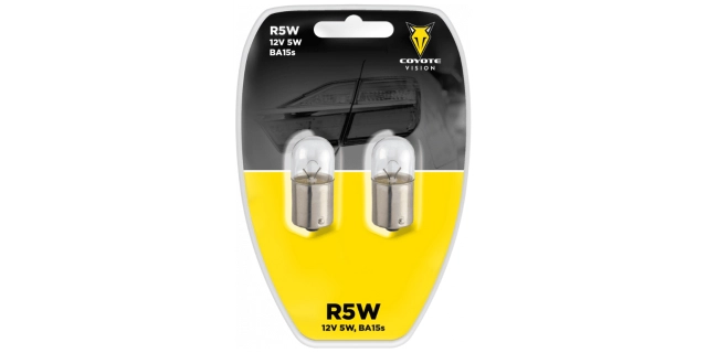 Žárovka 12V 5W R5W BA15s COYOTE VISION 2ks blistr                                                                                                                                                                                                         
