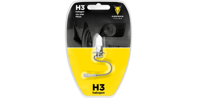 Žárovka 12V H3 55W COYOTE VISION blistr                                                                                                                                                                                                                   