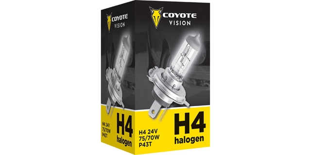 Žárovka 12V H4 60/55W COYOTE VISION                                                                                                                                                                                                                       