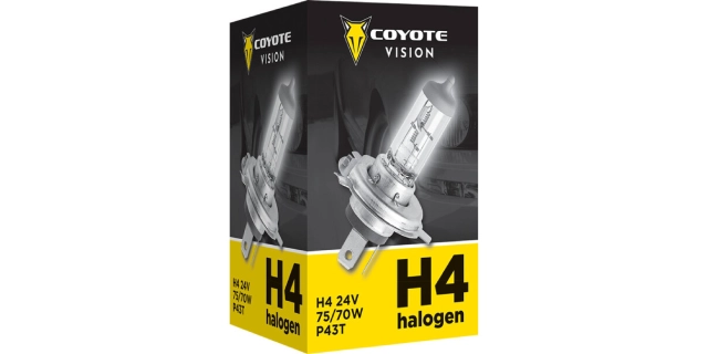 Žárovka 24V H4 75/70W COYOTE VISION                                                                                                                                                                                                                       