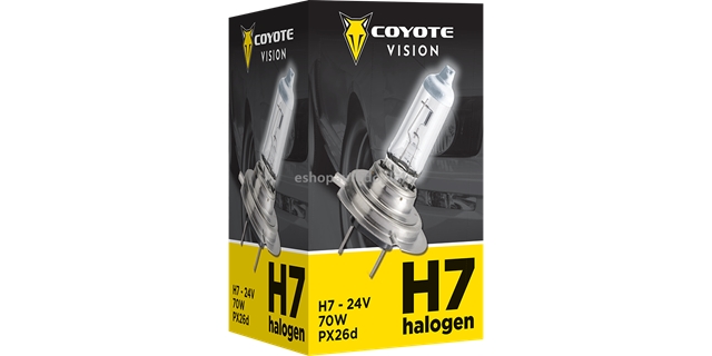 Žárovka 24V H7 70W COYOTE VISION                                                                                                                                                                                                                          