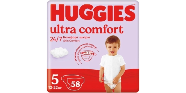 HUGGIES® Ultra Comfort 5 (58) Mega novinka                                                                                                                                                                                                                