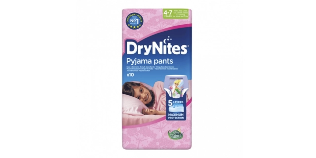 HUGGIES® Dry Nites Medium - Girls (10) 17-30 kg                                                                                                                                                                                                           