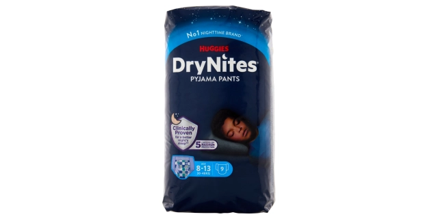 HUGGIES® Dry Nites Large - Boys (9) 27-57 kg                                                                                                                                                                                                              
