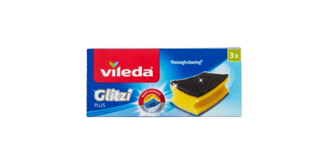 Vileda Glitzi Plus houbička 3ks                                                                                                                                                                                                                           