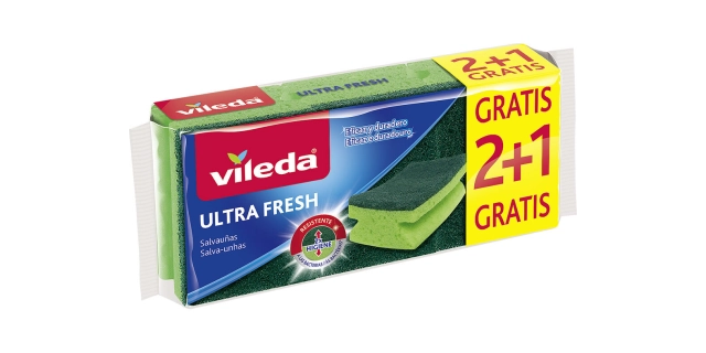 Vileda Ultra Fresh houbička vysoká 2+1ks                                                                                                                                                                                                                  