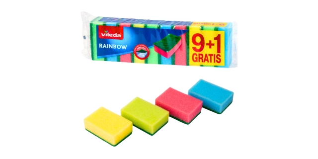 Vileda Rainbow houbička 9+1ks                                                                                                                                                                                                                             