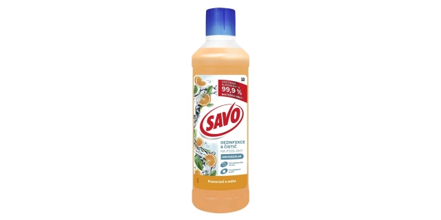 Savo Floor & Surface Disinfectant Cleaner Orange & Mint 1L                                                                                                                                                                                                
