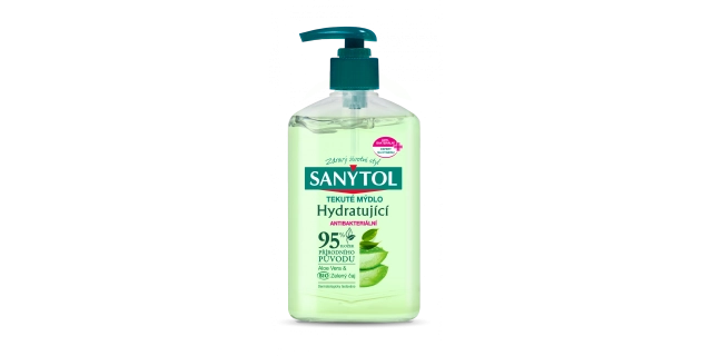 SANYTOL Antib. mýdlo 95% přír.složení hydratující 250 ml                                                                                                                                                                                                  
