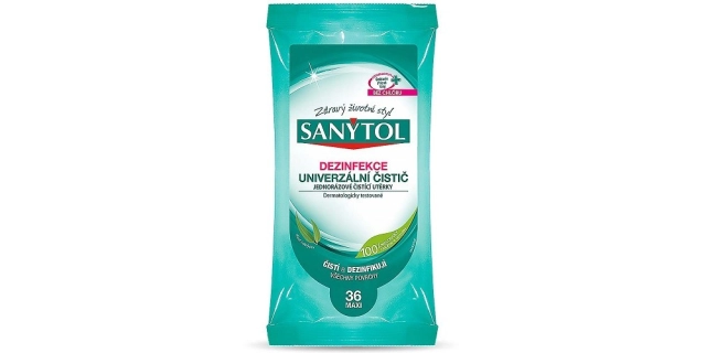 SANYTOL Dezinfekce univerzální čistič utěrky 2x36 ks                                                                                                                                                                                                      