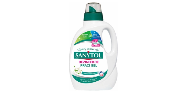 SANYTOL dezinfekční prací gel květinová vůně 34 dávek 1,7 l NEW                                                                                                                                                                                           