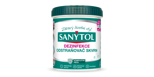 SANYTOL Dezinfekční odstraňovač skvrn 450 g                                                                                                                                                                                                               