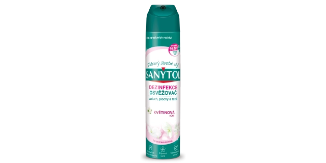 SANYTOL Dezinfekce osvěžovač vzduchu, ploch a textilií květinová vůně 300 ml                                                                                                                                                                              