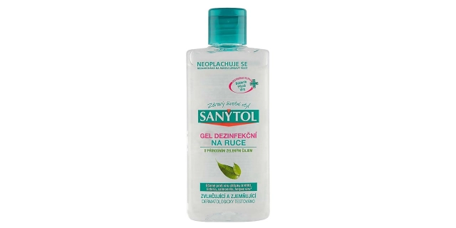 SANYTOL Dezinfekční gel na ruce pro citlivou pokožku 75 ml                                                                                                                                                                                                