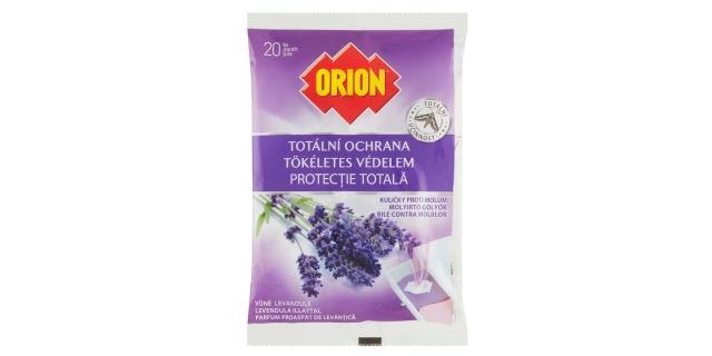 ORION TOTÁLNÍ OCHRANA kuličky proti molům levandule 20 ks NEW                                                                                                                                                                                             