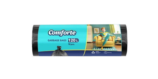 Comforte Pytle na odpad 120 l, 10 ks, 21 µm, rozměr 70x100 cm černé LDPE                                                                                                                                                                                  
