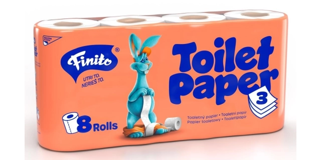 Toaletní papír 3v.b.cel. FINITO balení po 8 ks cena 1ks                                                                                                                                                                                                   