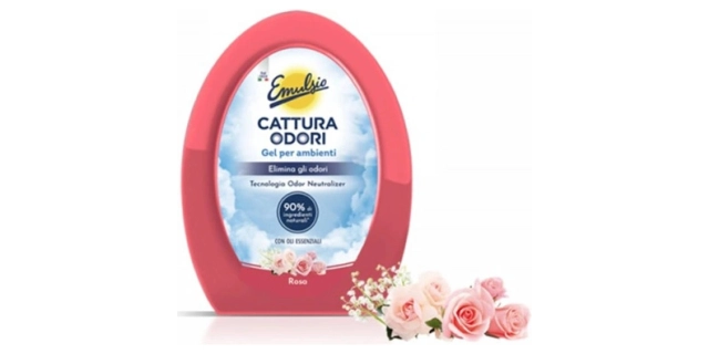 Emulsio gelový osvěžovač vzduchu a pohlcovač pachů catturaodori GEL ROSA 150ml                                                                                                                                                                            