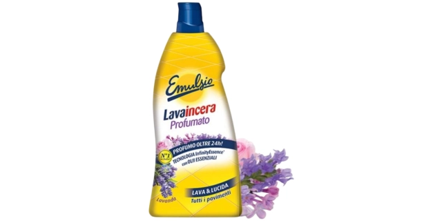 Emulsio čistící přípravek na všechny druhy podlah s parfémem vůně Levandule Lavaincera LAVANDA 875ml                                                                                                                                                      