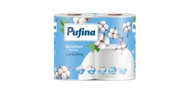 TP Pufina Sensitive Aquabond, 3vr., 4x140út.,18,9m                                                                                                                                                                                                        