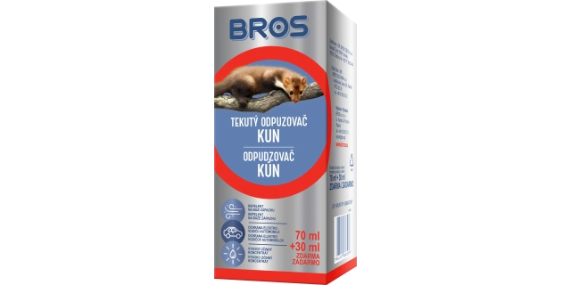 BROS - tekutý odpuzovač kun 70+30ml GRATIS                                                                                                                                                                                                                