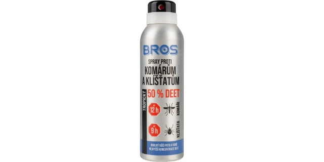 BROS - spray proti komárům a klíšťatům 50% DEET 180ml                                                                                                                                                                                                     