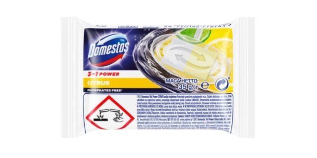 Domestos WC blok 3v1 náplň Citrus 35g                                                                                                                                                                                                                     