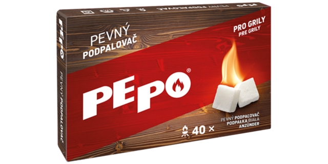 PE-PO pevný podpalovač - krabička 40 podpalů                                                                                                                                                                                                              