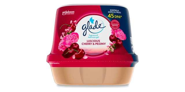 Glade vonný gel do koupelny - Luscious Cherry & Peony 180g                                                                                                                                                                                                