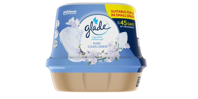 Glade vonný gel do koupelny - Clean Linen 180g                                                                                                                                                                                                            