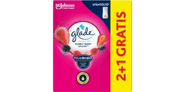 Glade Touch&Fresh náplň 2+1 Bubble Berry Splash 3 x 10 ml                                                                                                                                                                                                 