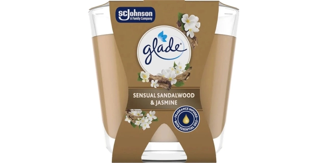 Glade Decor Candle Sensual Sandalwood & Jasmine 70g                                                                                                                                                                                                       