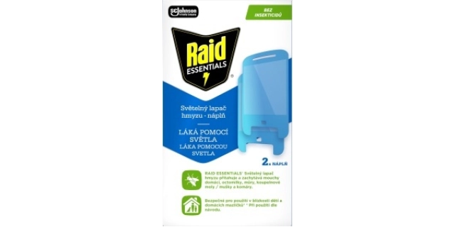 Raid Essentials Světelný lapač hmyzu - 2x náplň                                                                                                                                                                                                           